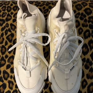Dior Cream-White Chunky Lace-Up Sneakers